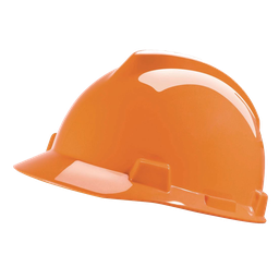[10464] MSA V-Gard Orange Safety Helmet with Fas-Trac suspension, EN397, non-vented, IMPA 310104[12.0](13.11)