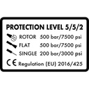 TST hogedruk beschermende overall met capuchon HIGH VISIBILITY, 500 bar bescherming aan voorzijde, maat XL
