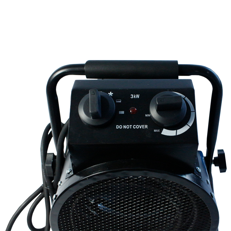 TETRA EH-30FB, Verplaatsbare straalkachel, 230V 50/60 Hz, 3 kW, IP24, euro stekker, Rond model met standaard
