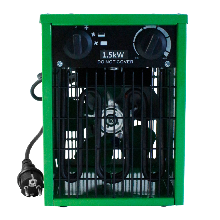 TETRA EH-30A, Verplaatsbare straalkachel, 110V 50/60 Hz, 1.5 kW, IP24, euro stekker, vierkant model