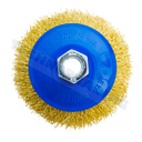 Conische Wielborstel, standaard met moer, 100 mm dia, M14 draad, staal