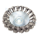 Conische Wielborstel, getordeerd met moer, 100 mm dia, M14 draad, staal, IMPA 592076