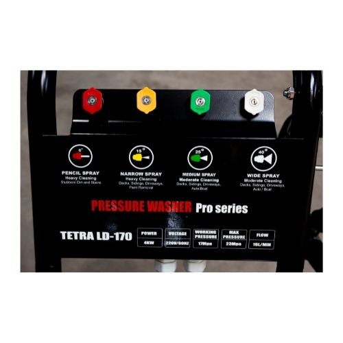 TETRA LD-170/60, Industriële Hogedrukreiniger, 170 Bar, 220V 1Ph 60Hz, 4 KW, 16 L/min