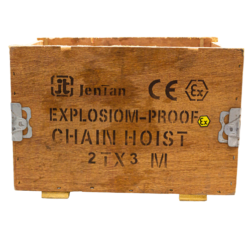 JTVD-020, Explosieveilige kettingtakel, Draagvermogen 2 ton, Hijshoogte 3 m, IMPA 615023