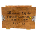 JTVD-020, Explosieveilige kettingtakel, Draagvermogen 2 ton, Hijshoogte 3 m, IMPA 615023