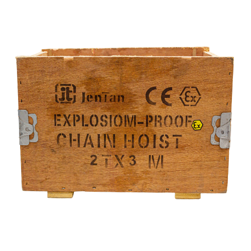 JTVD-020-9, Explosieveilige kettingtakel, Draagvermogen 2 ton, Hijshoogte 9 m, IMPA 615023