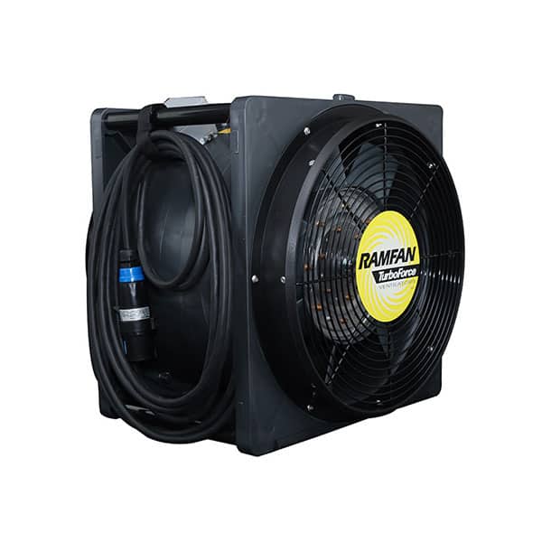 Ramfan EFi150xx, Verplaatsbare ATEX ventilator 400 mm, dual voltage 110/240V, 50/60 Hz (wired 240V), IMPA 591507