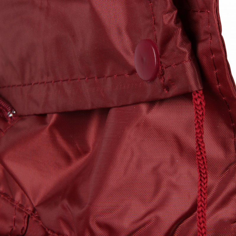 C-Line tweedelig regenpak met capuchon, Bordeaux rood met reflectie strepen, Polyerster/PVC, Volwassen maat S