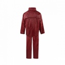 C-Line tweedelig regenpak met capuchon, Bordeaux rood met reflectie strepen, Polyerster/PVC, Volwassen maat XXL