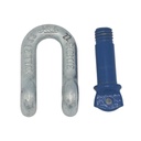 TETRA TSS-020, D-Sluiting met borstbout, Straight shackle, WLL 2T, SF 6:1, D-Type (G-210, S-210), Blauwe pin, IMPA 234105