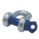 TETRA TSS-095, D-Sluiting met borstbout, Straight shackle, WLL 9.5T, SF 6:1, D-Type (G-210, S-210), Blauwe pin, IMPA 234110