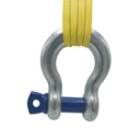 TETRA TBS-047, Harpsluiting met borstbout, Bow shackle, WLL 4.75T, SF 6:1 (G-209, S-209), Blauwe pin, IMPA 234168