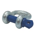 TETRA TBS-085, Harpsluiting met borstbout, Bow shackle, WLL 8.5T, SF 6:1 (G-209, S-209), Blauwe pin, IMPA 234170