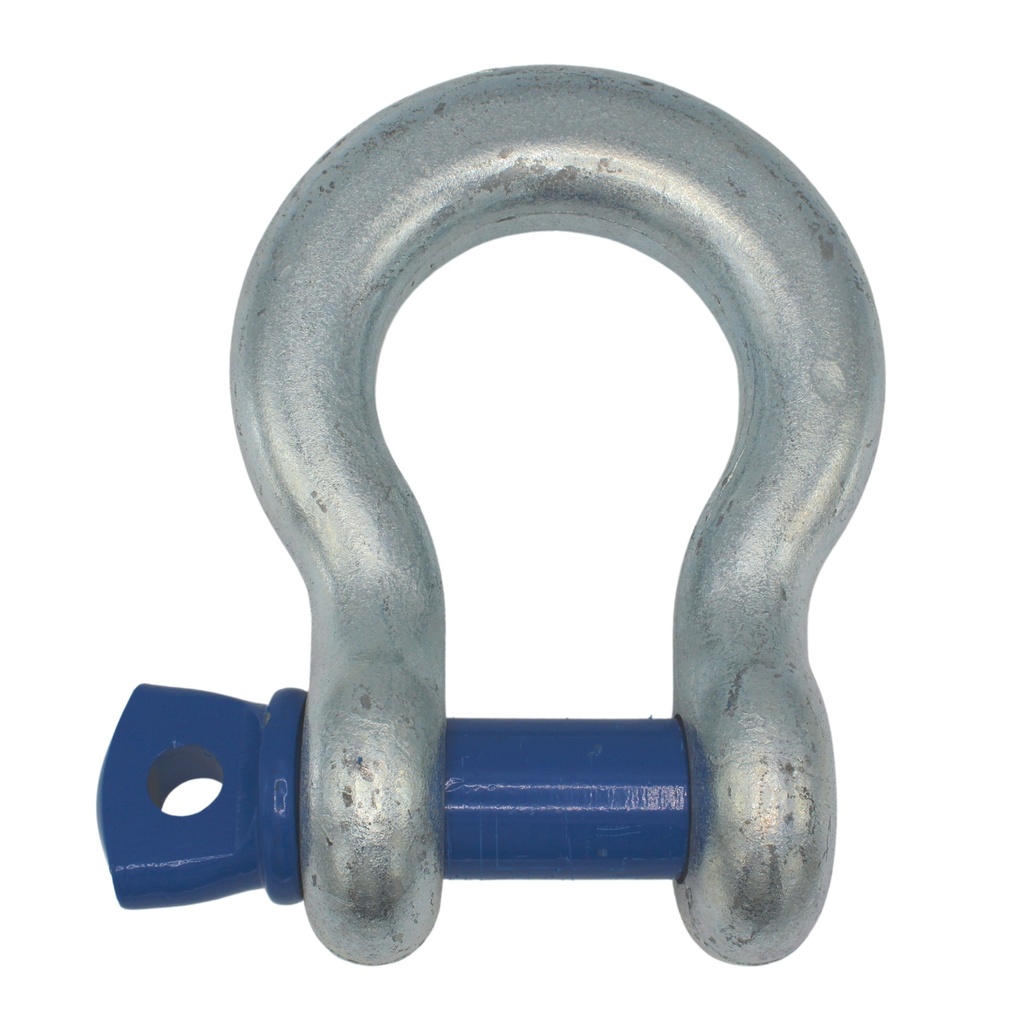TETRA TBS-250, Harpsluiting met borstbout, Bow shackle, WLL 25T, SF 6:1 (G-209, S-209), Blauwe pin, IMPA 234175