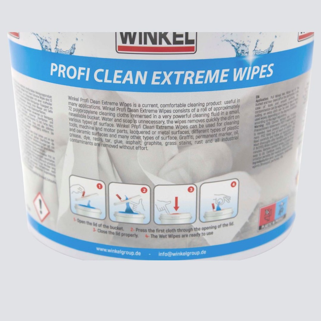 Winkel Hand Cleaning Wipes, 72 Pcs Bowl, IMPA 550287