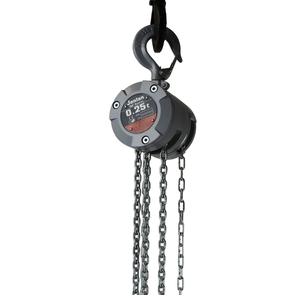 JTVX-0025, Mini Aluminium Kettingtakel, 360 design, Lichtgewicht, Werklast 250 kg, Hijshoogte 3 m