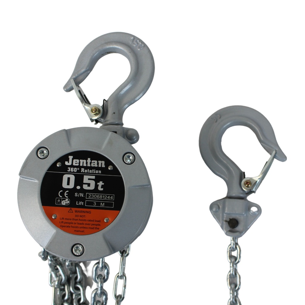 JTVX-005, Mini Aluminium Kettingtakel, 360 design, Lichtgewicht, Werklast 500 kg, Hijshoogte 3 m
