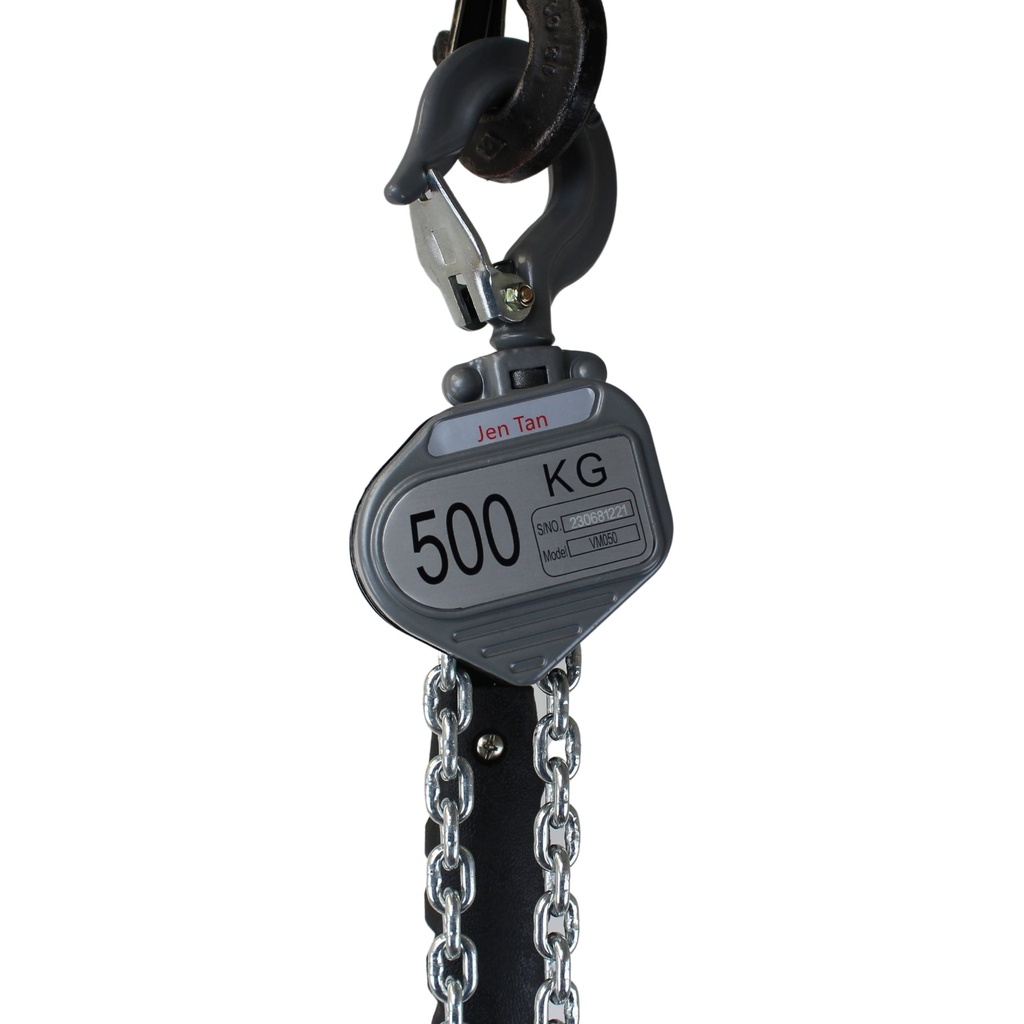 JTVM-050, Mini Aluminium Rateltakel, 360 design, Lichtgewicht, Werklast 500 kg, Hijshoogte 1.5 m