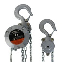 JTVXPro-010, Semi-automatische Mini Aluminium Kettingtakel, met flexible-as, 360 design, Lichtgewicht, Cap 1000 kg, Hijshoogte 3 m