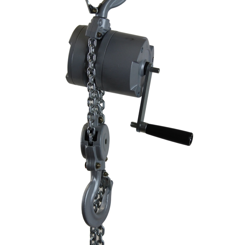 JTVXPro-010, Semi-automatische Mini Aluminium Kettingtakel, met flexible-as, 360 design, Lichtgewicht, Cap 1000 kg, Hijshoogte 3 m