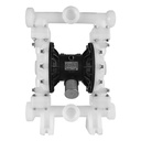 TETRA TDPKN-50 PP/T, Pneumatische membraanpomp,  Polypropyleen frame, Teflon membranen,  in/uit 2", air inlet 1/2",  IMPA 591614
