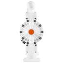 TETRA TDPKN-50 PP/T, Pneumatische membraanpomp,  Polypropyleen frame, Teflon membranen,  in/uit 2", air inlet 1/2",  IMPA 591614