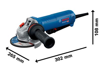Bosch GWS 12-125P Elektrische Haakse Slijper 125mm, 220V, 1200W, 11000 rpm, met paddle switch, IMPA 591032 
