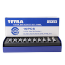 TETRA  Inbusdoppenset 1/4" 10-delig,  2, 2.5, 3, 4, 5, 5.5, 6, 7, 8, 10 mm, IMPA 611287