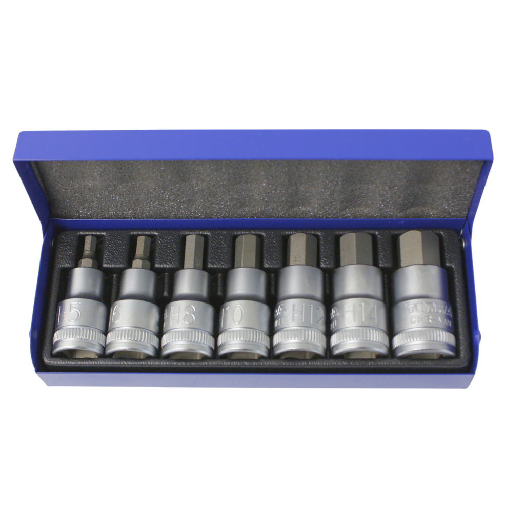 TETRA  Inbusdoppenset 1/2"  7-delig,  5, 6, 8, 10, 12, 14, 17 mm. IMPA 611288