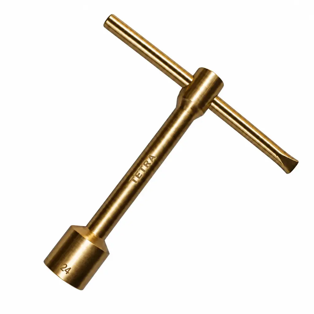TETRA 6-punts Dopsleutel 24mm met verstelbare T-Greep. 200mm. vonkvrij Aluminium-Brons.  IMPA 615567