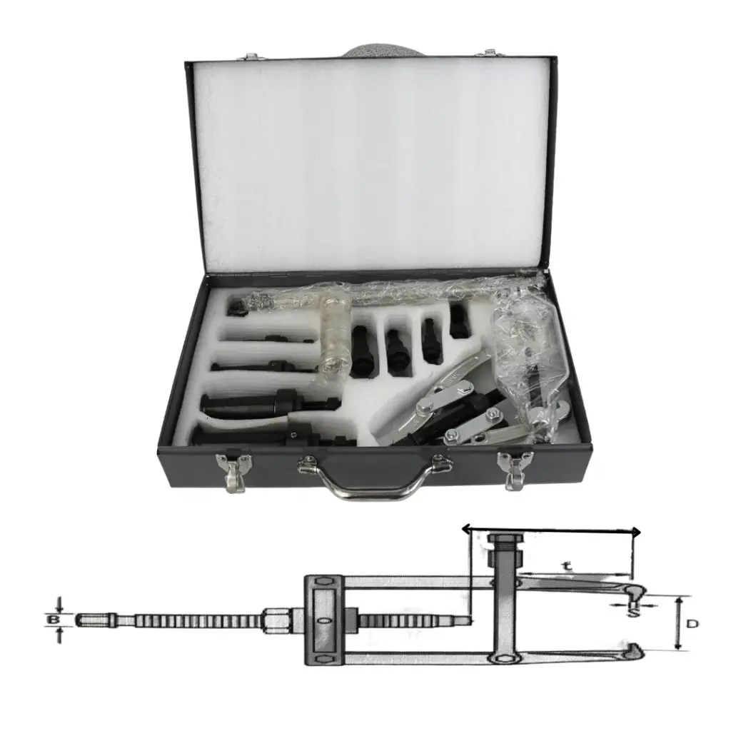 Bearing Puller Kits for Inner & Outer Ring, 8 Grippers No. 00-12, IMPA 615082
