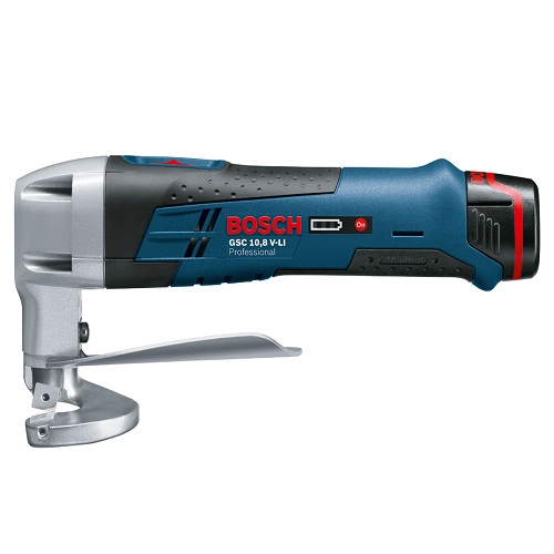 Bosch GSC 12V-13 Accu plaatschaar, cap. 1.3 mm,  2 x 2.0Ah Li-Ion, IMPA 591124
