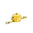 [1634] Camlock Coupling Dust Cap, Diameter 50 mm (2"), Brass, IMPA 352069