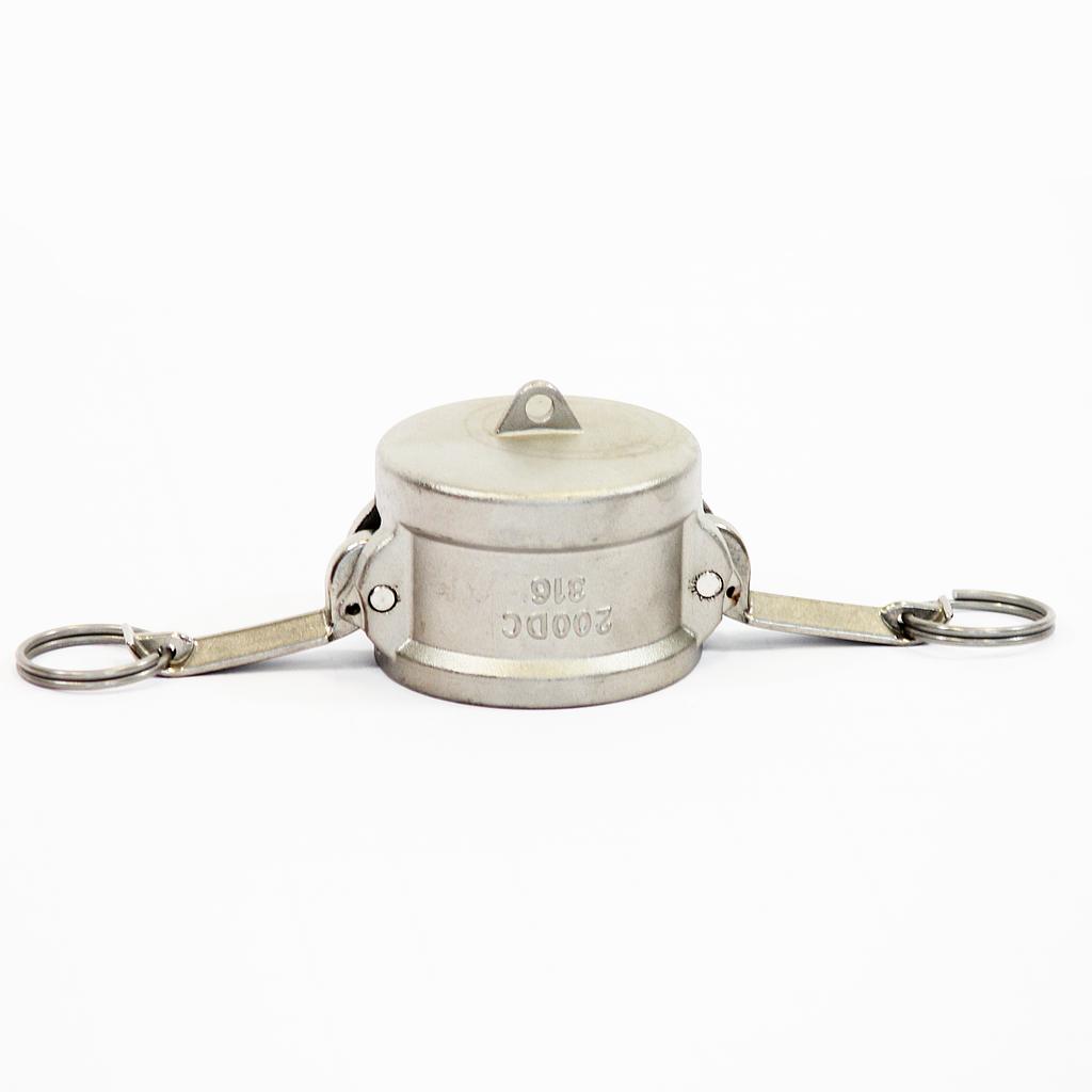 Camlock Coupling Dust Cap, Diameter 50 mm (2"), Stainless steel, IMPA 352085