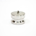 [1728] Camlock Coupling Dust Plug, Diameter 63 mm (2-1/2"), Stainless steel, IMPA 351986