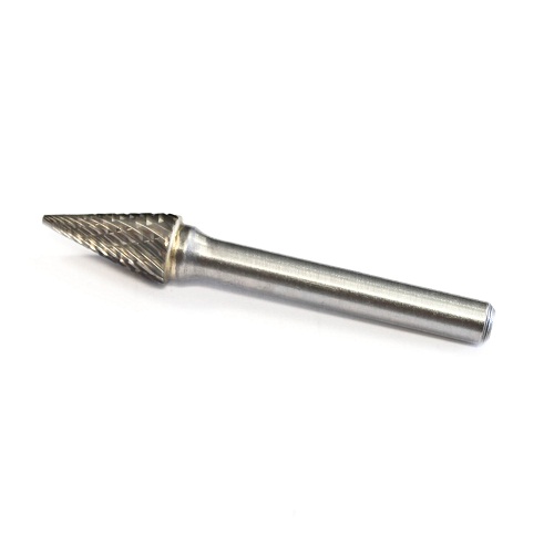 Carbide rotary bur, cone shape end (H62), shank 6 mm, blade 9.6 mm, length 64 mm, IMPA 632562