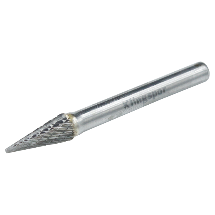 Carbide rotary bur, cone shape (H61), shank 6 mm, blade 8 mm, length 63 mm, IMPA 632561