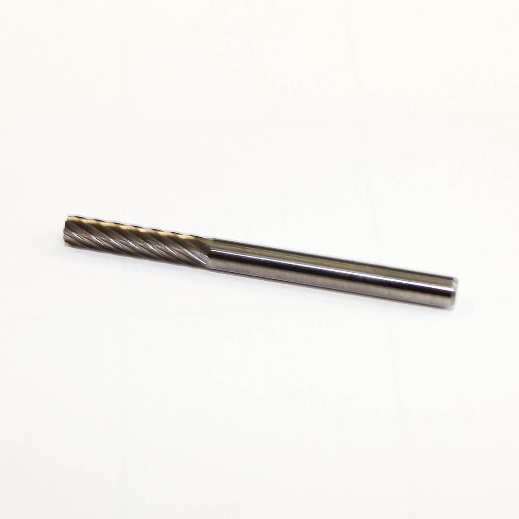 Hardmetalen stiftfrees, cilindrisch plat uiteinde (A01), schacht 3 mm, blad 3 mm, lengte 38 mm, IMPA 632501