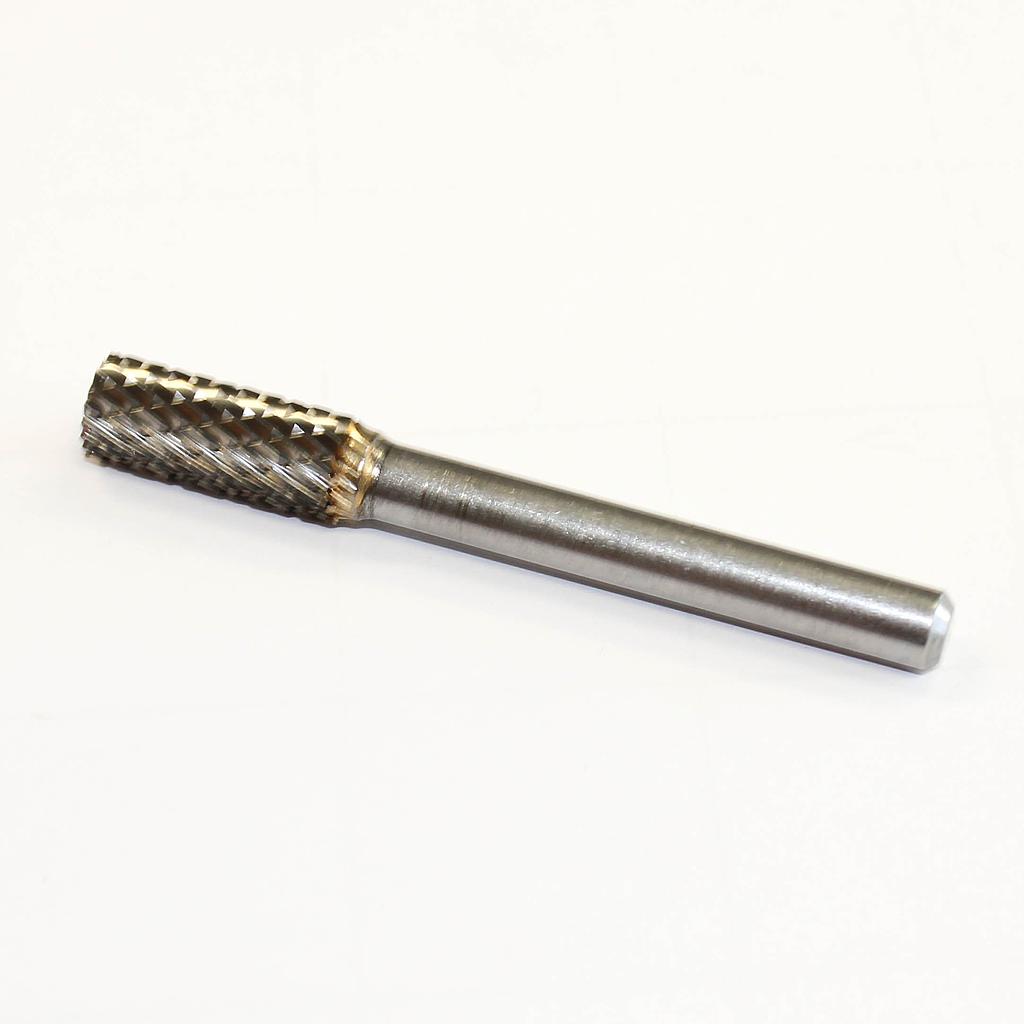 Hardmetalen stiftfrees, cilindrisch plat uiteinde (A05), schacht 6 mm, blad 9,5 mm, lengte 63 mm, IMPA 632505