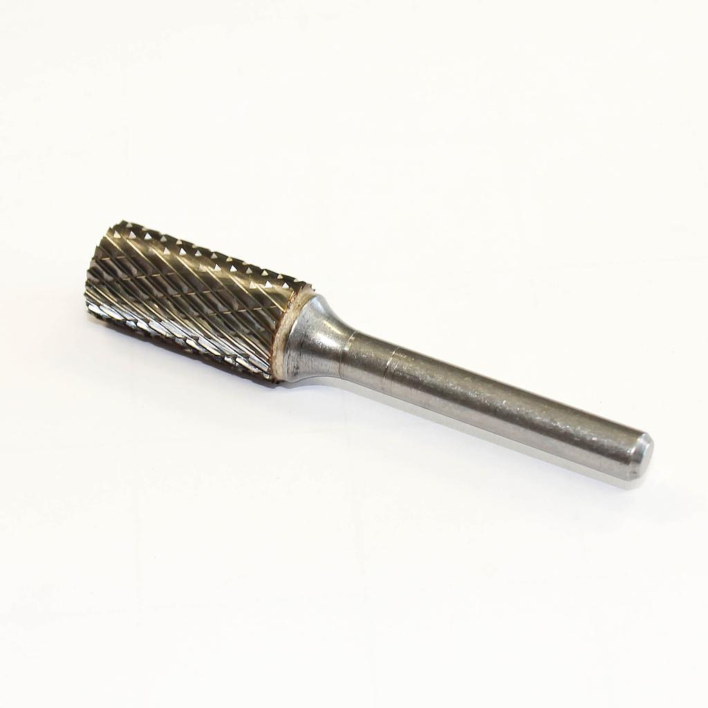 Carbide rotary bur, cylindircal flat end (A06), shank 6 mm, blade 12.7 mm, length 69 mm, IMPA 632506