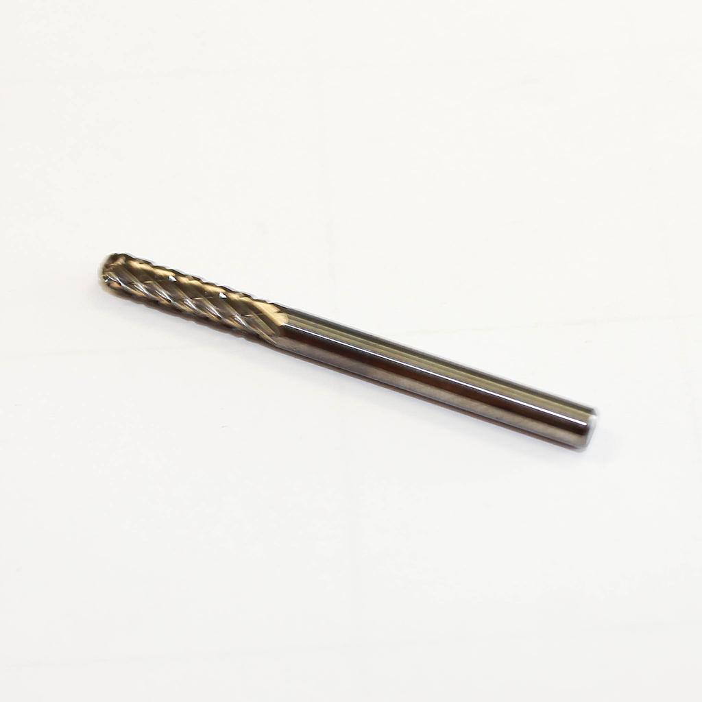 Hardmetalen stiftfrees, cilindrische bolvorm (B11), schacht 3 mm, blad 3 mm, lengte 38 mm, IMPA 632511