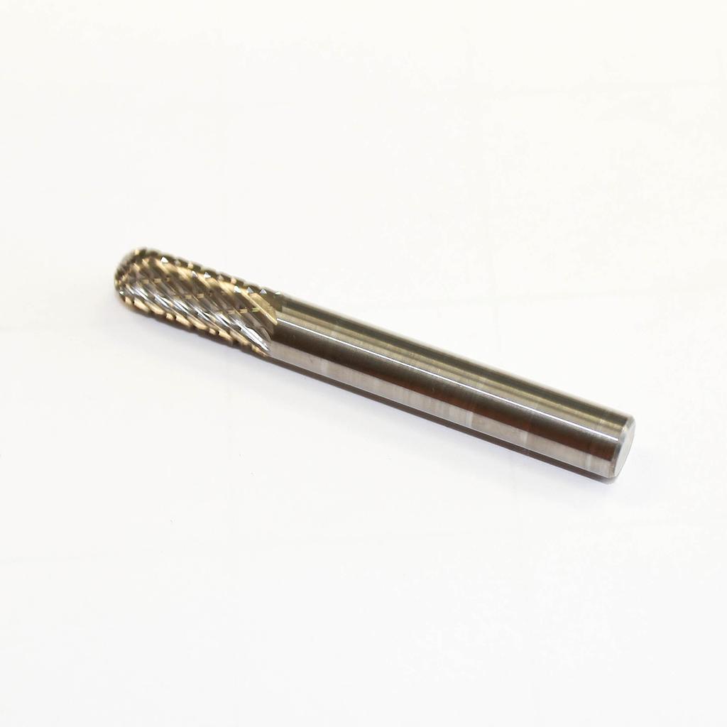 Carbide rotary bur, cylindircal radius end (B13), shank 6 mm, blade 6 mm, length 50 mm, IMPA 632513