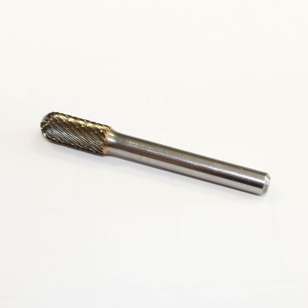Carbide Rotary bur, cylindircal radius end (B14), shank 6 mm, blade 8 mm, length 55 mm, IMPA 632514
