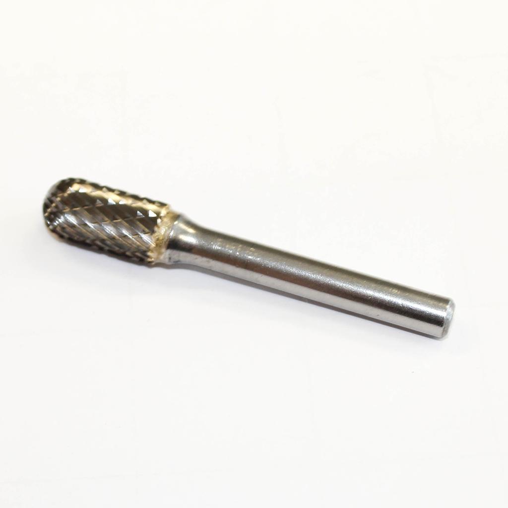 Carbide rotary bur, cylindrical radius end (B15), shank 6 mm, blade 9.5 mm, length 63 mm, IMPA 632515