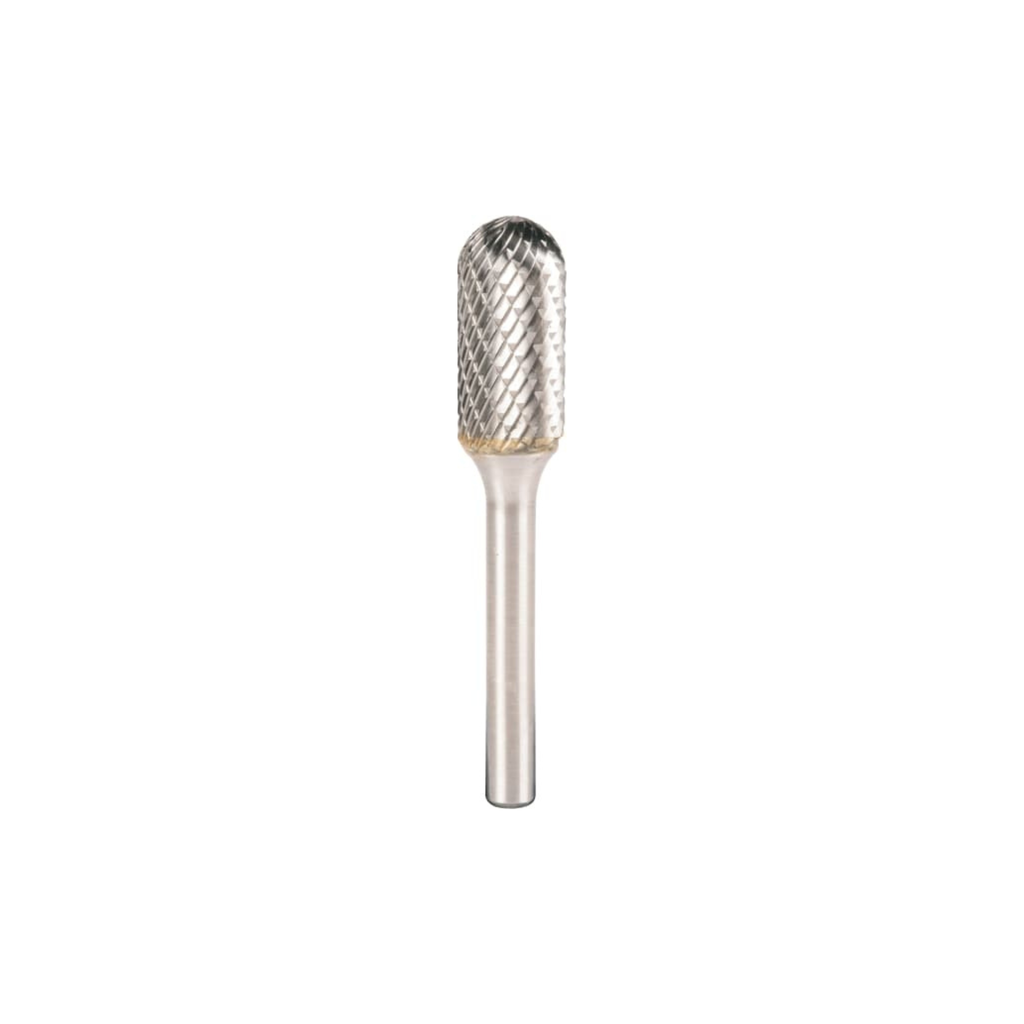Carbide rotary bur, cylindrical radius end (B16), shank 6 mm, blade 12.7 mm, length 70 mm, IMPA 632516 