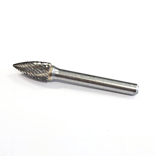 Carbide rotary bur, tree shaped radius end (D34), shank 6 mm, blade 9,6 mm, length 64 mm, IMPA 632534