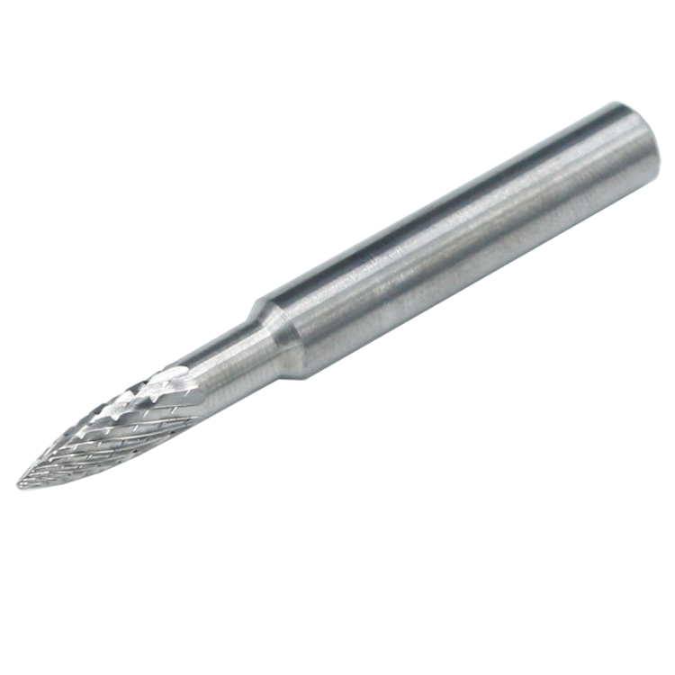 Carbide rotary bur, tree shape radius end (D31), shank 6 mm, blade 4 mm, length 56 mm, IMPA 632531
