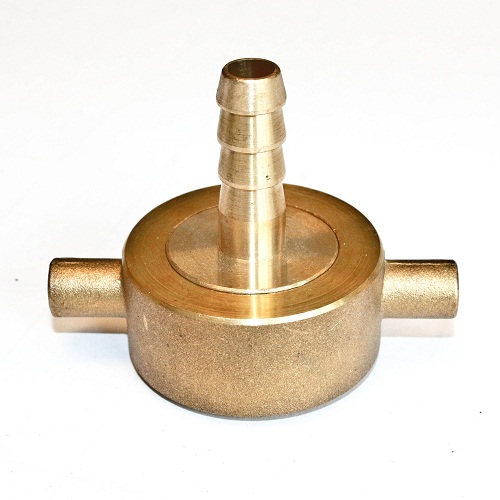 Bronzen lucht koppeling, Draadaansluiting M42x2, Slang einde 12 mm, IMPA 351054