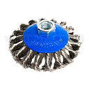 Conische Wielborstel, getordeerd met moer M14, Diameter 100 mm, roestvrij staal, IMPA 592077