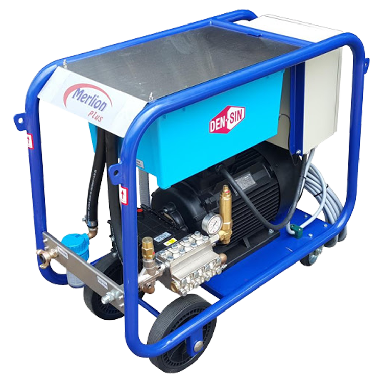 Den-Sin Merlion Plus E-500 Ultra High-Pressure Water Blaster for 500 Bar, 440 V, 3 Ph, 60 Hz, 16 l/min, IMPA 590859